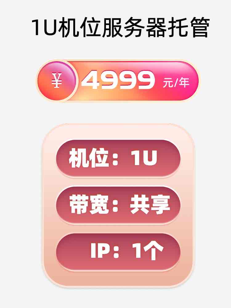 青岛1U百兆共享服务器托管