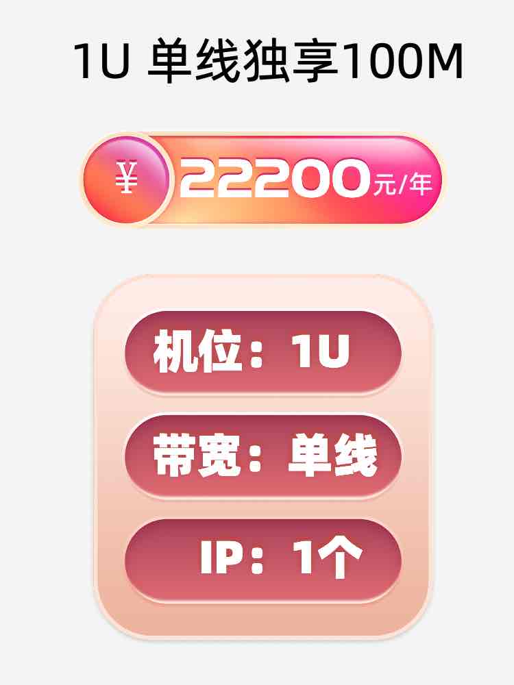青岛单线100M服务器托管价格